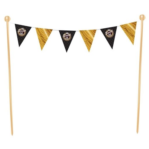 Taartdecoratie Slingers Sweet 16