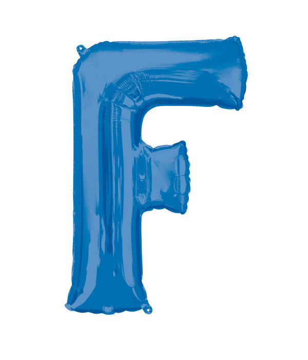Folieballon Blauwe Letter 'F' groot