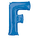 Folieballon Blauwe Letter 'F' groot