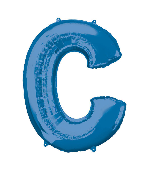 Folieballon Blauwe Letter 'C' groot