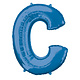 Folieballon Blauwe Letter 'C' groot