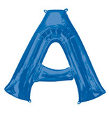 Folieballon Blauwe Letter 'A' groot
