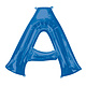 Folieballon Blauwe Letter 'A' groot