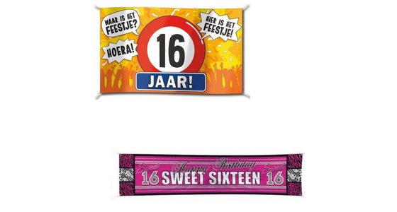 Sweet 16 Spandoek - Vlag