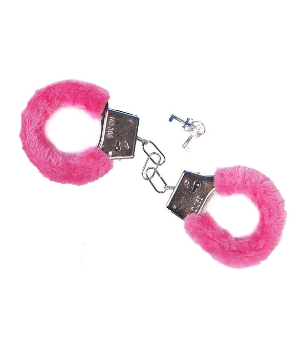 Handboeien Metaal met Roze Bont