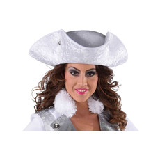 Tricorn Hoed Wit Luxe