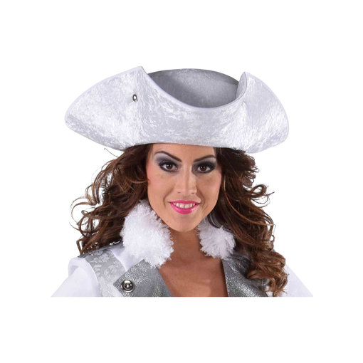 Tricorn Hoed Wit Luxe
