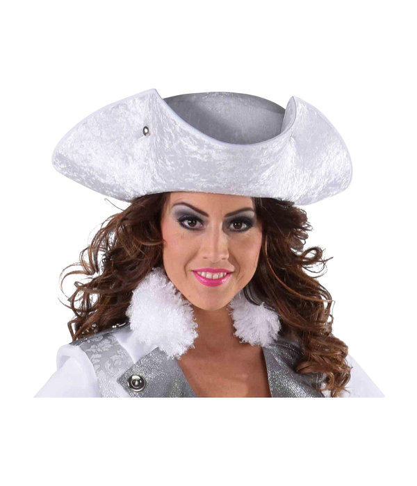 Tricorn Hoed Wit Luxe