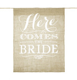Bruiloft Vlag 'Here Comes The Bride'