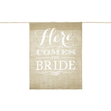 Bruiloft Vlag 'Here Comes The Bride'