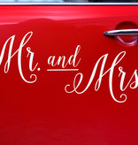 Autosticker Mr & Mrs