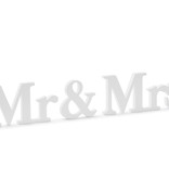 Houten Decoratie Mr & Mrs Wit