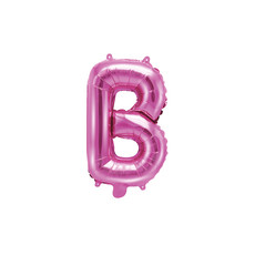 Folieballon Letter 'B' Donker Roze - 35cm