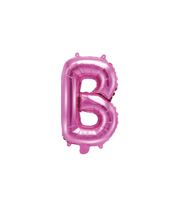 Folieballon Letter 'B' Donker Roze - 35cm