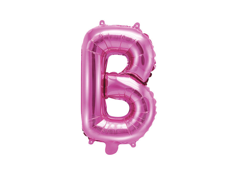 Folieballon Letter 'B' Donker Roze - 35cm