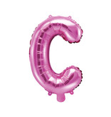 Folieballon Letter 'C' Donker Roze - 35cm