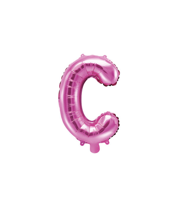 Folieballon Letter 'C' Donker Roze - 35cm