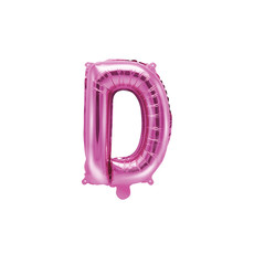 Folieballon Letter 'D' Donker Roze - 35cm