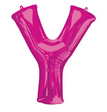 Folieballon Roze Letter 'Y' 86 cm