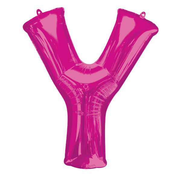 Folieballon Roze Letter &apos;Y&apos; 86 cm afbeelding