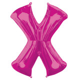 Folieballon Roze Letter 'X' 88 cm