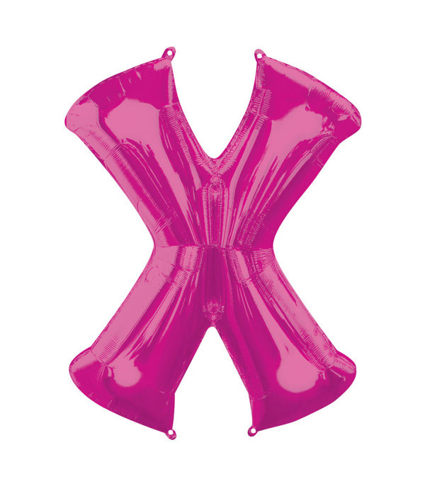 Folieballon Roze Letter 'X' 88 cm