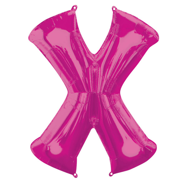 Folieballon Roze Letter &apos;X&apos; 88 cm