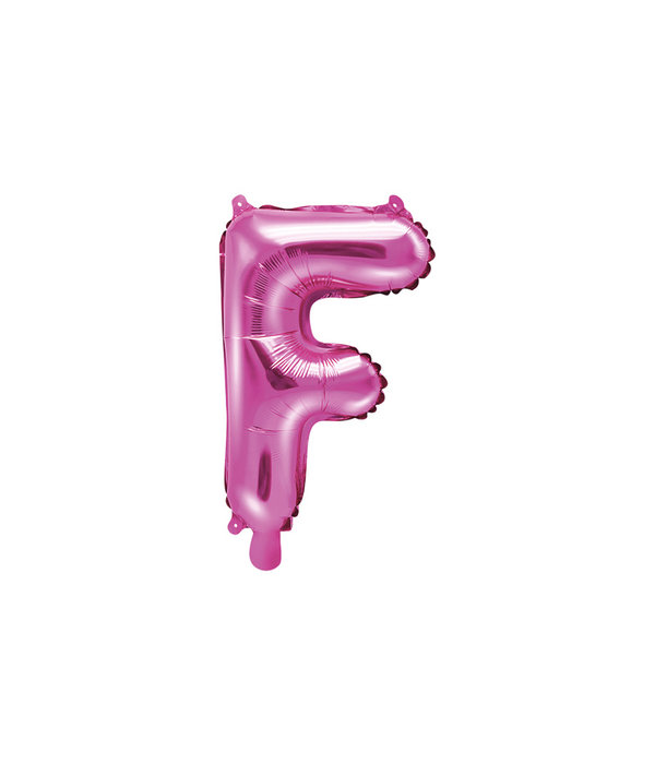 Folieballon Letter 'F' Donker Roze - 35cm