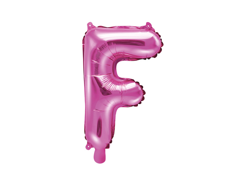 Folieballon Letter &apos;F&apos; Donker Roze - 35cm afbeelding