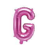 Folieballon Letter 'G' Donker Roze - 35cm