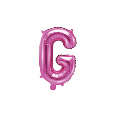 Folieballon Letter 'G' Donker Roze - 35cm