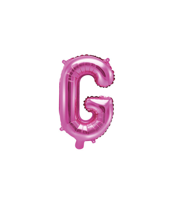 Folieballon Letter 'G' Donker Roze - 35cm