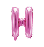 Folieballon Letter 'H' Donker Roze - 35cm