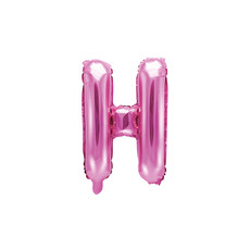 Folieballon Letter 'H' Donker Roze - 35cm