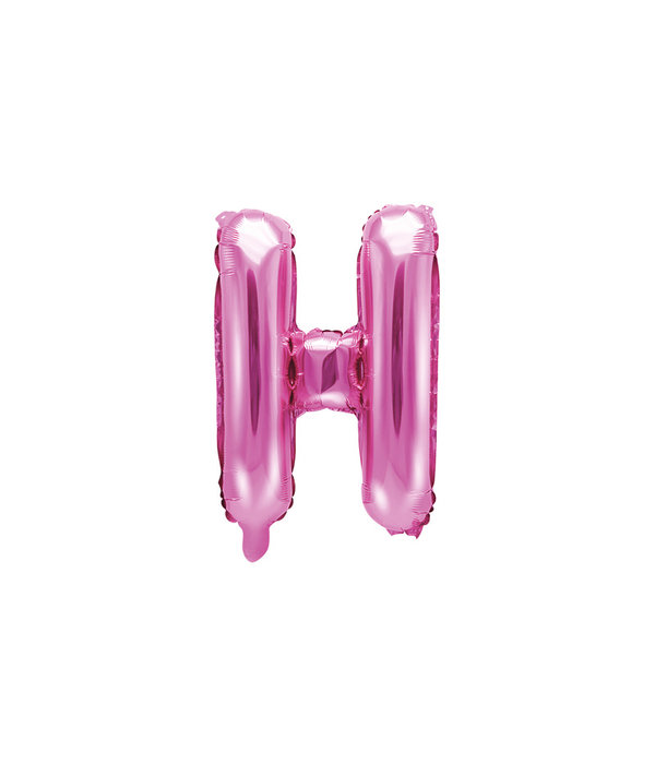 Folieballon Letter 'H' Donker Roze - 35cm