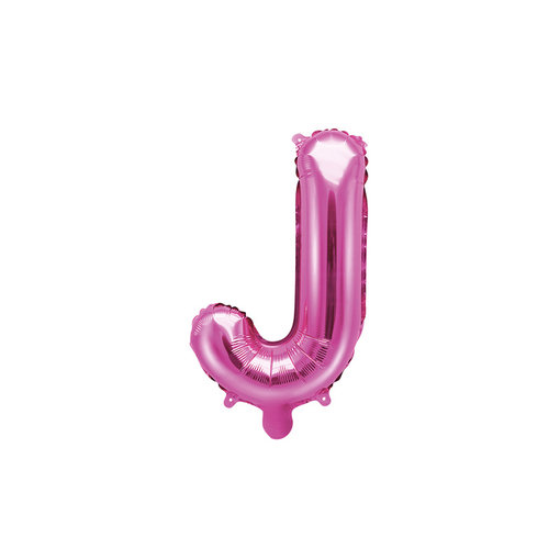 Folieballon Letter 'J' Donker Roze - 35cm