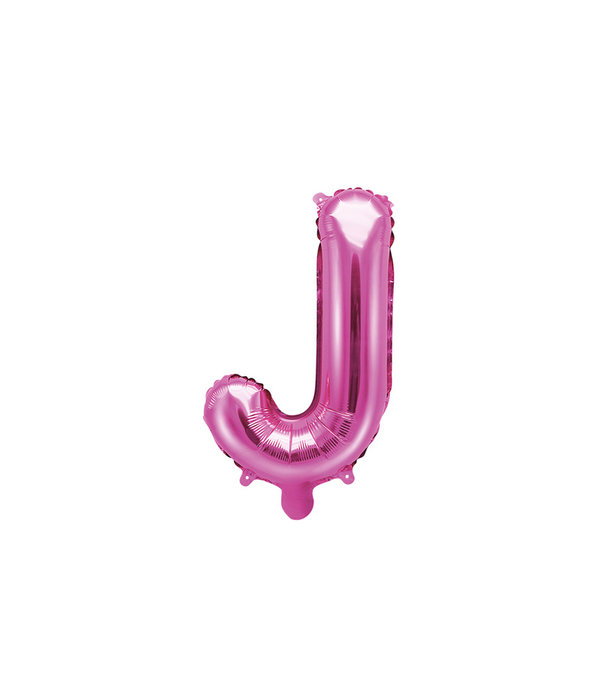 Folieballon Letter 'J' Donker Roze - 35cm