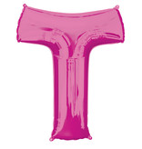 Folieballon Roze letter 'T' Groot