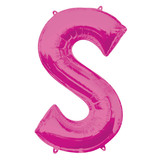 Folieballon Roze Letter 'S' Groot