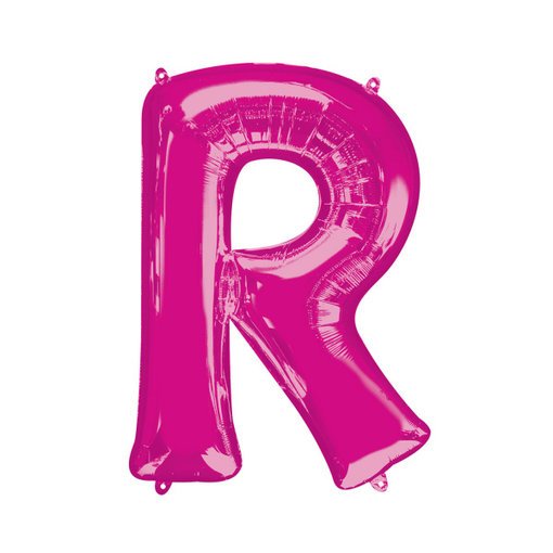 Folieballon Roze Letter 'R' Groot