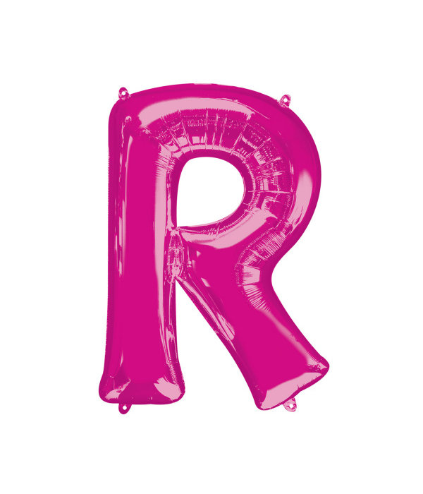 Folieballon Roze Letter 'R' Groot