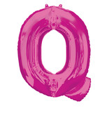 Folieballon Roze Letter 'Q' Groot