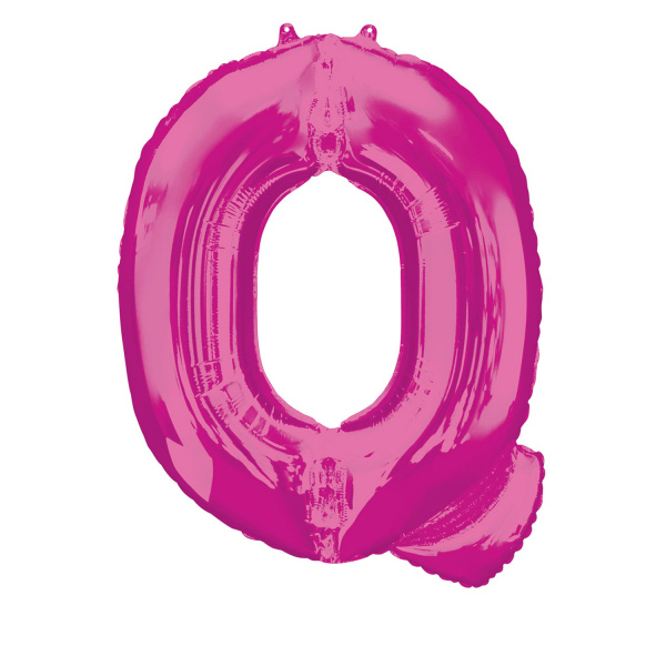 Folieballon Roze Letter &apos;Q&apos; Groot afbeelding