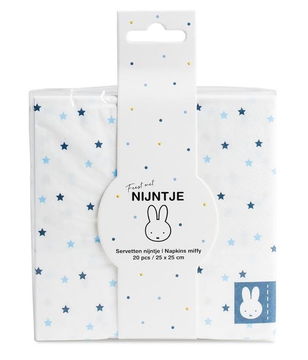 Servetten Nijntje Sterretjes Blauw - 20 Stuks
