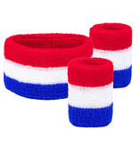 Zweetbandset Holland Rood/Wit/Blauw