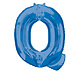 Folieballon Blauwe Letter ´Q´ - Groot