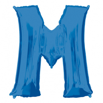 Folieballon Blauwe Letter &apos;M&apos; - Groot afbeelding