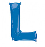 Folieballon Blauwe Letter 'L' - Groot