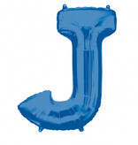 Folieballon Blauwe Letter 'J' - Groot