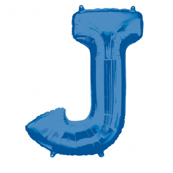 Folieballon Blauwe Letter &apos;J&apos; - Groot afbeelding